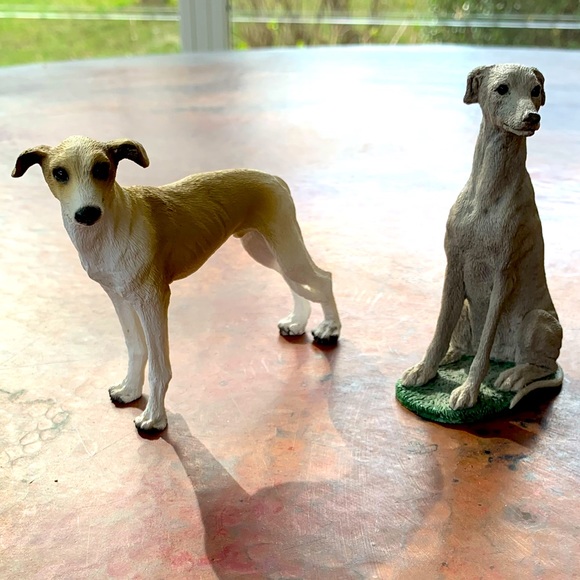 Art Pair Of Miniature Greyhound Figurines Poshmark